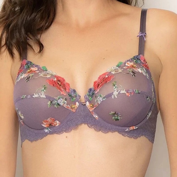 LISE CHARMEL Reve Orchidee full cup embroidered bra 32C NWT - Picture 10 of 16